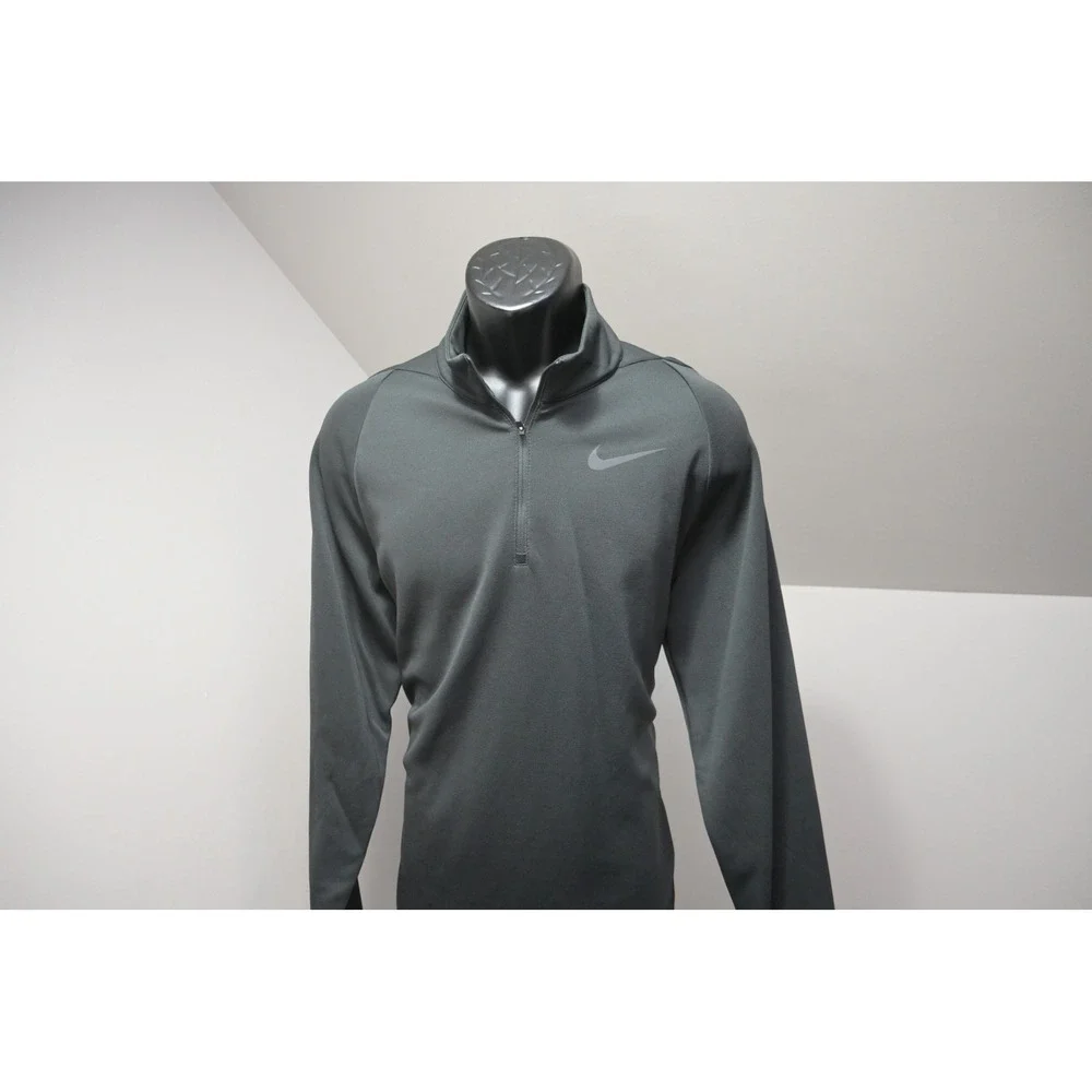 Nike Pullover Golf Jacket Mens Large Gray 1/4 Zip Long Sleeve Athletic Excellent